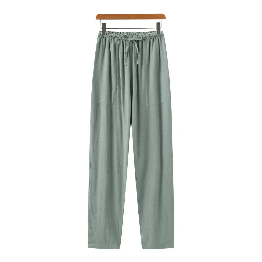 Milavie™ | Pantaloni Slim Fit in Lino