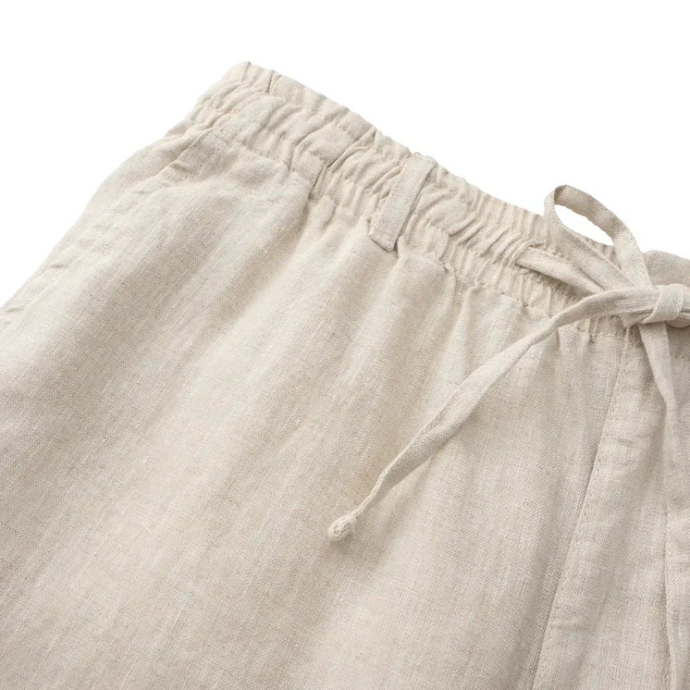 Milavie™ | Pantaloni Corti in Lino