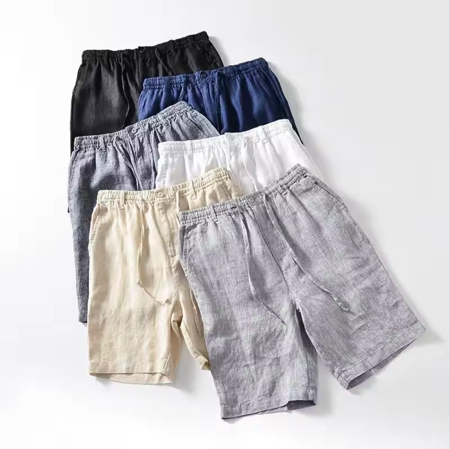 Milavie™ | Pantaloni Corti in Lino