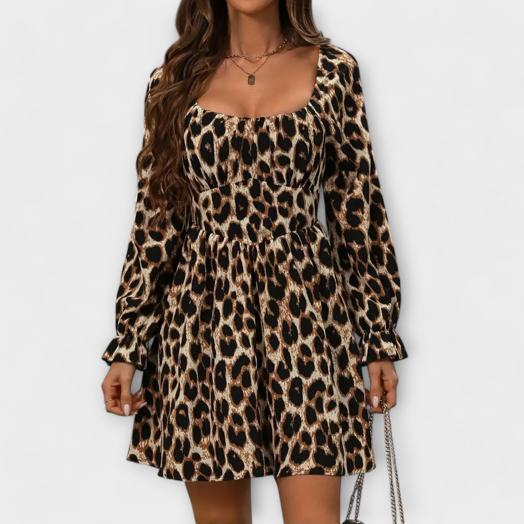 Catarina - Vestito corto con stampa leopardata