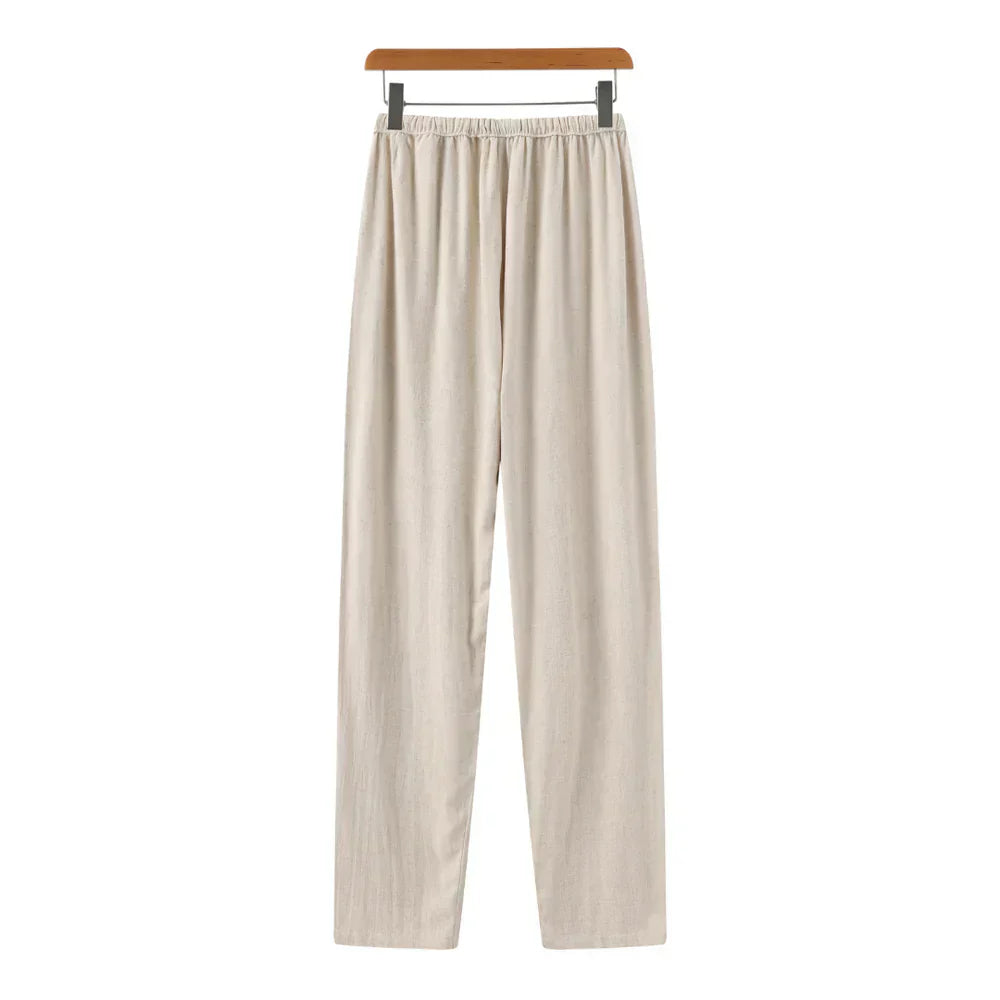 Milavie™ | Pantaloni Slim Fit in Lino