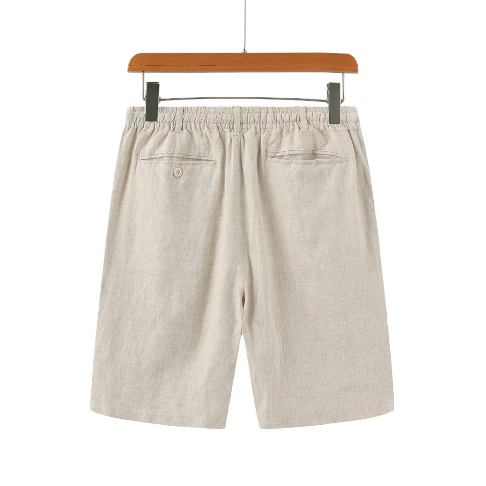 Milavie™ | Pantaloni Corti in Lino