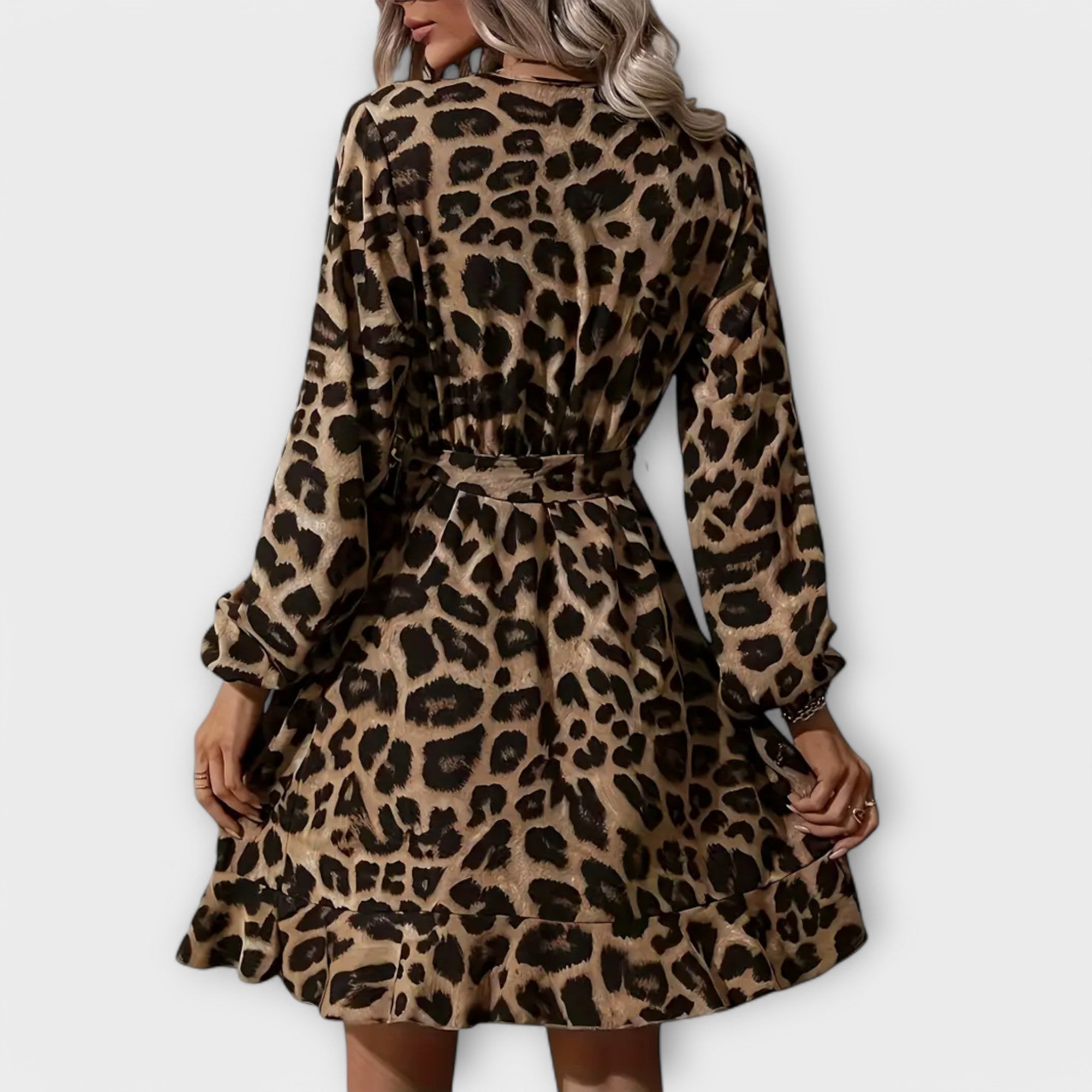 Beatriz - Vestito Corto con Stampa Leopardo
