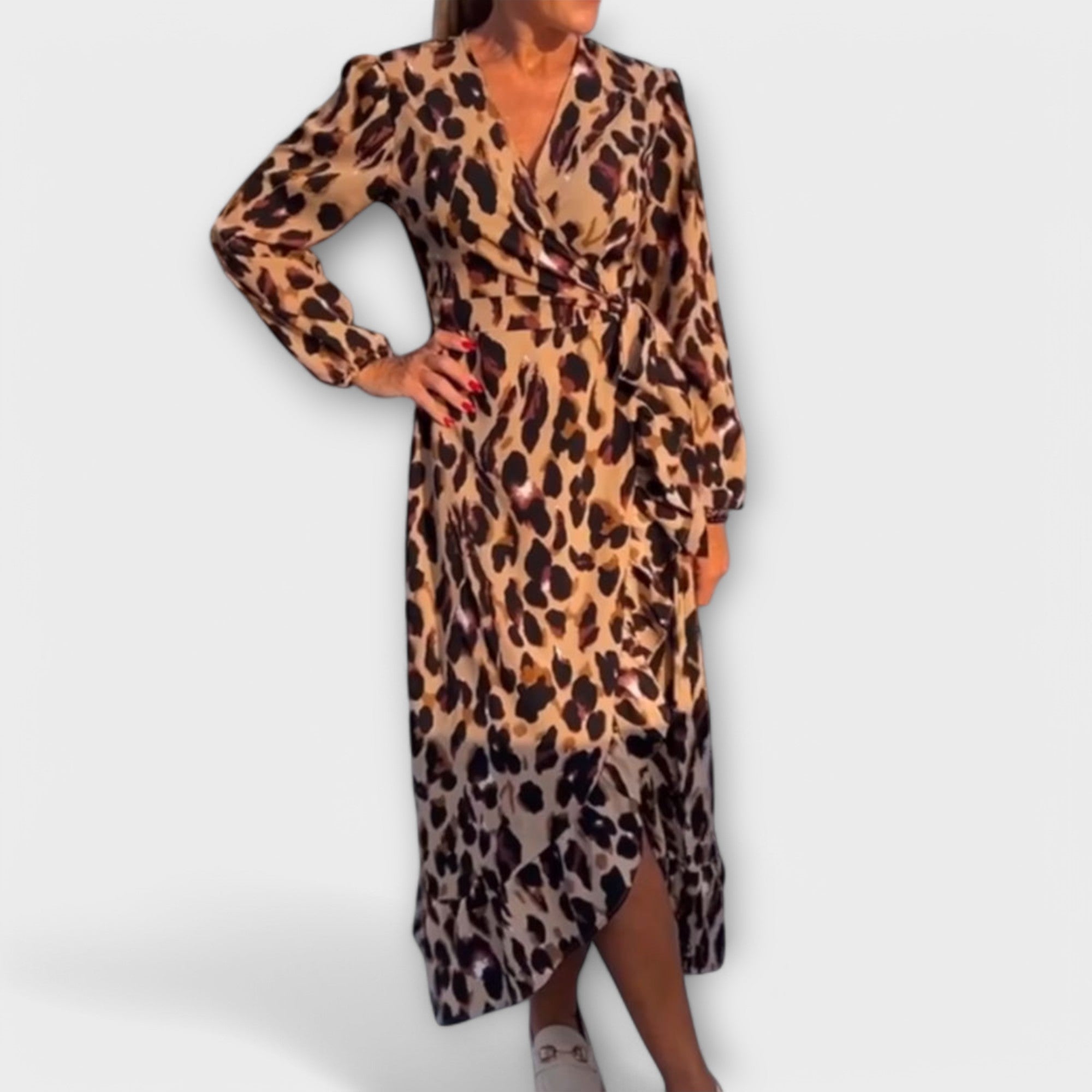 Emília - Vestito casual con stampa leopardata